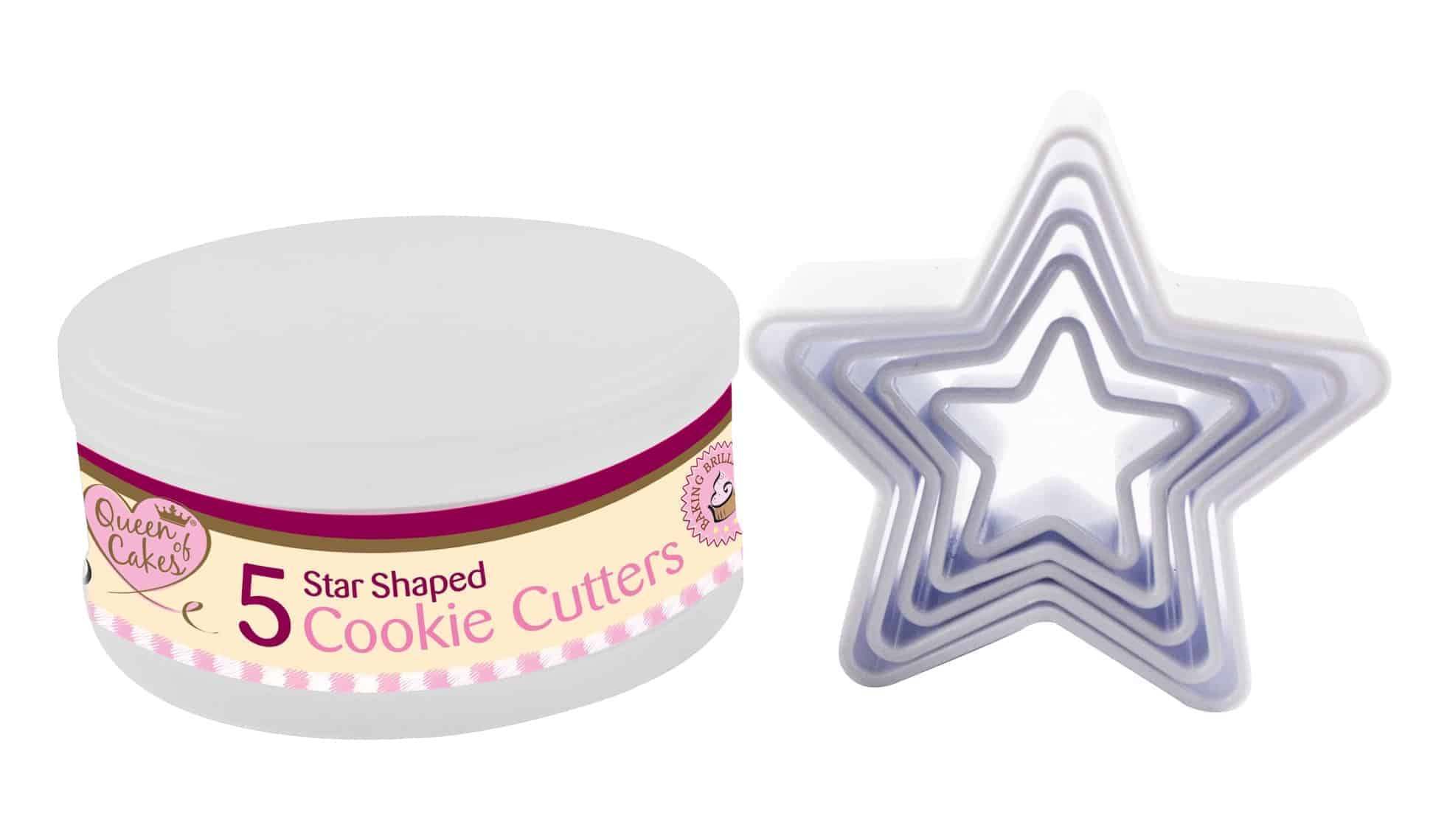 5 Star Shaped Cookie Cutters 5 Star Shaped Cookie Cutters